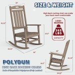 Poly Lumber High Back Outdoor Rocking Chair