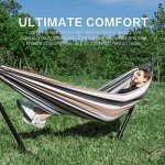 PNAEUT Double Hammock with Steel Stand - Coffee