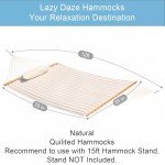 Double Quilted Fabric Hammock for Two, 12 FT