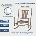 Poly Lumber High Back Outdoor Rocking Chair