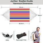 JoyView Extra Large Cotton Brazilian Double Hammock
