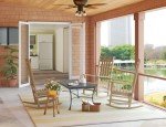 Poly Lumber High Back Outdoor Rocking Chair