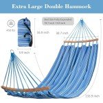 SUNCREAT Double Hammock with Carrying Bag & Straps