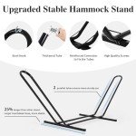 SUNCREAT Two-Person Freestanding Outdoor Hammock – Gray