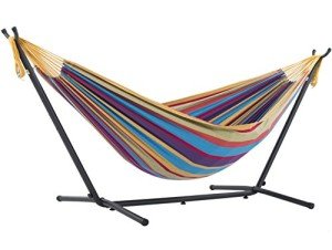 Vivere Tropical Double Cotton Hammock with Stand