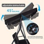 3-Seat Patio Swing Chair with Adjustable Canopy