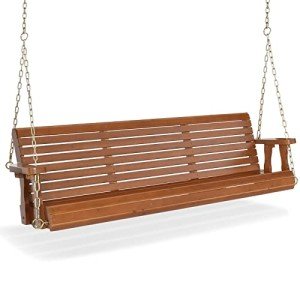 VINGLI Heavy Duty Wooden Porch Swing – 5 FT