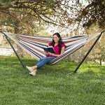Double Hammock with Steel Stand for Two - Desert Stripes