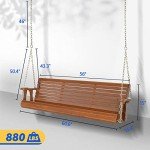 VINGLI Heavy Duty Wooden Porch Swing – 5 FT