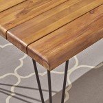 Kama Rectangular Acacia Wood Patio Dining Table