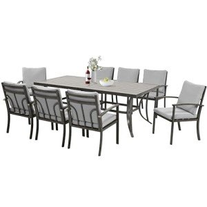 9-Piece Aluminum Patio Dining Set for 8
