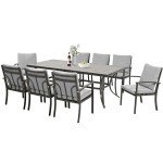 9-Piece Aluminum Patio Dining Set for 8