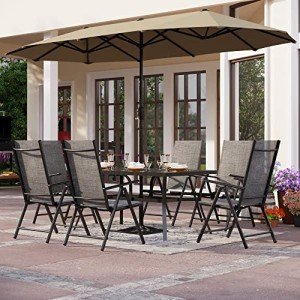 7 Piece Outdoor Dining Set with Umbrella