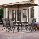 7 Piece Outdoor Dining Set with Umbrella
