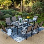 PHI VILLA Outdoor Dining Set for 8 People