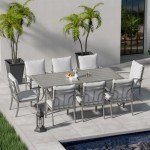 9-Piece Aluminum Patio Dining Set for 8