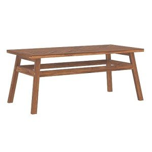 Wood Chevron Rectangle Coffee Table for Outdoors
