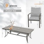 9-Piece Aluminum Patio Dining Set for 8