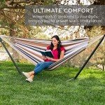 Double Hammock with Steel Stand for Two - Desert Stripes
