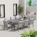 9-Piece Aluminum Patio Dining Set for 8