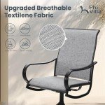 5-Piece Gray Patio Dining Set with Swivel Chairs