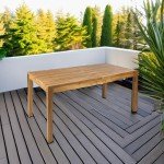 Wilson Outdoor Expandable Acacia Wood Dining Table
