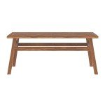 Wood Chevron Rectangle Coffee Table for Outdoors