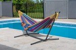 Vivere Tropical Double Cotton Hammock with Stand