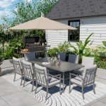 9-Piece Aluminum Patio Dining Set for 8