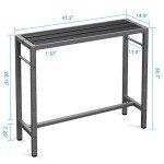 Mr IRONSTONE 47'' Outdoor Bar Table for All Spaces