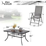 7 Piece Outdoor Dining Set with Umbrella