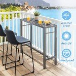 Mr IRONSTONE 47'' Outdoor Bar Table for All Spaces
