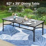 PHI VILLA Outdoor Dining Set for 8 People