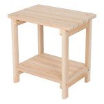 Providence Solid Wood Outdoor Side Table – Natural