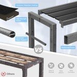 Mr IRONSTONE 47'' Outdoor Bar Table for All Spaces