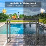 Mr IRONSTONE 47'' Outdoor Bar Table for All Spaces