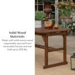 Maui 78-Inch Acacia Wood Patio Dining Table
