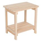 Providence Solid Wood Outdoor Side Table – Natural