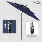 5-Piece Patio Dining Set with Umbrella and Chairs