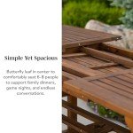 Maui 78-Inch Acacia Wood Patio Dining Table