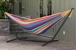 Vivere Tropical Double Cotton Hammock with Stand