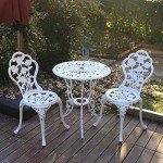 3-Piece Anti-Rust Outdoor Bistro Furniture Set