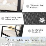 3-Piece Rocking Bistro Set with Glass Table