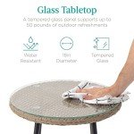 3-Piece Outdoor Wicker Bistro Set - Black