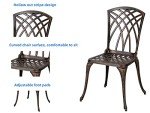 ZOTORUN 3-Piece Bistro Set with Umbrella Hole