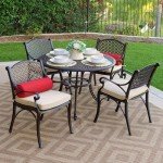 Kinger Home Harmon 5-Piece Aluminum Patio Dining Set