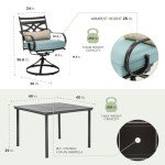 Hanover Montclair 5-Piece Outdoor Dining Set