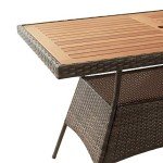 Outdoor Rattan Dining Set for Four with Cushions