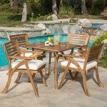 Hermosa Acacia Wood 5-Piece Dining Set