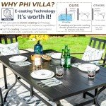 7-Piece Outdoor Dining Set with Metal Table and Chairs